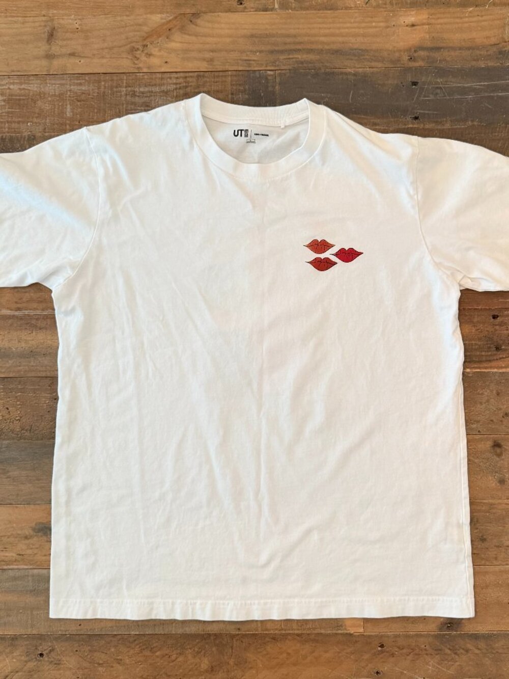 Uniqlo x KAWS x Andy Warhol UT Graphic Tee Couple Love White Size Large